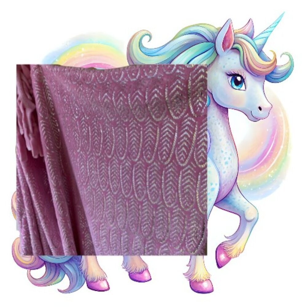 Justice Silver Sparkle Unicorn Design Blanket Wrap - Picture 9 of 10